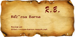 Rózsa Barna névjegykártya